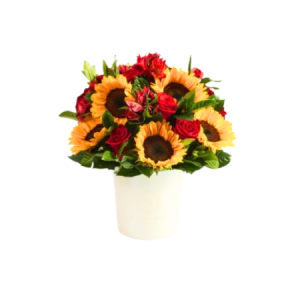 Arreglo de Rosas y Girasoles